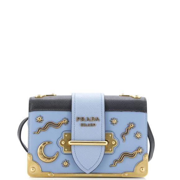 Prada | Bags | Prada Cahier Crossbody Bag Embellished Leather Small ...